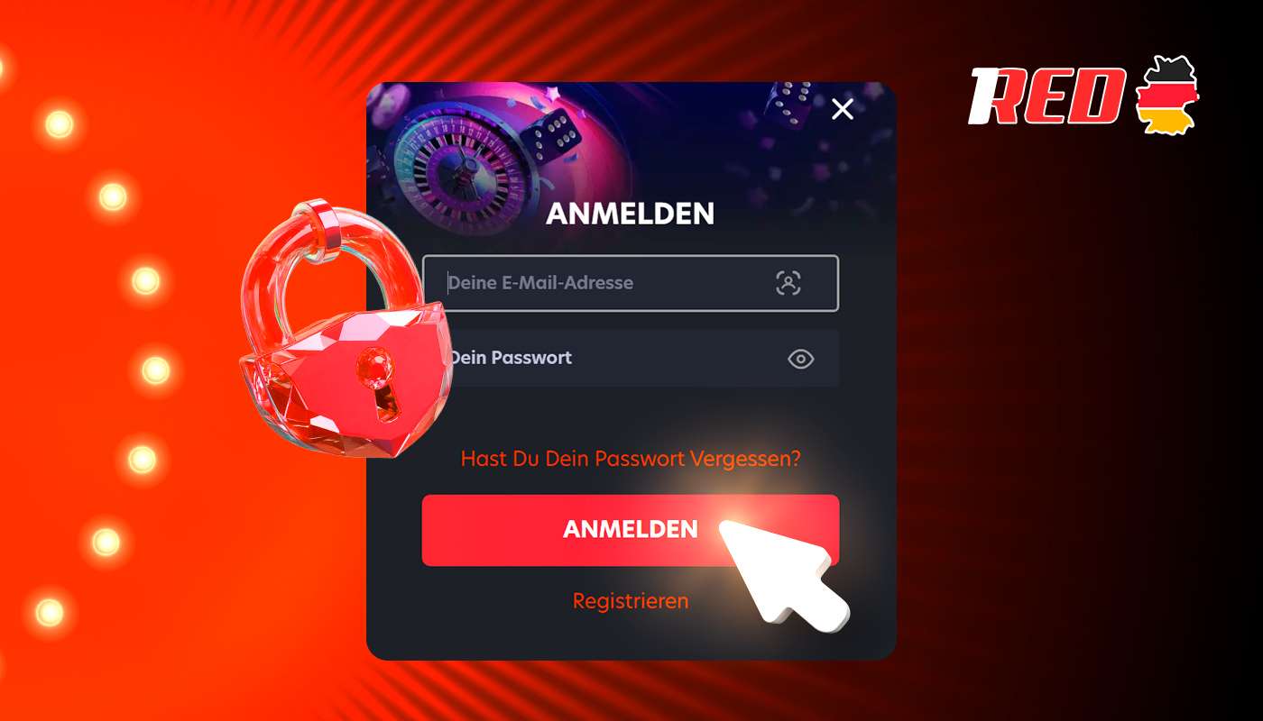 At Red Casino, it's easy to log into your account