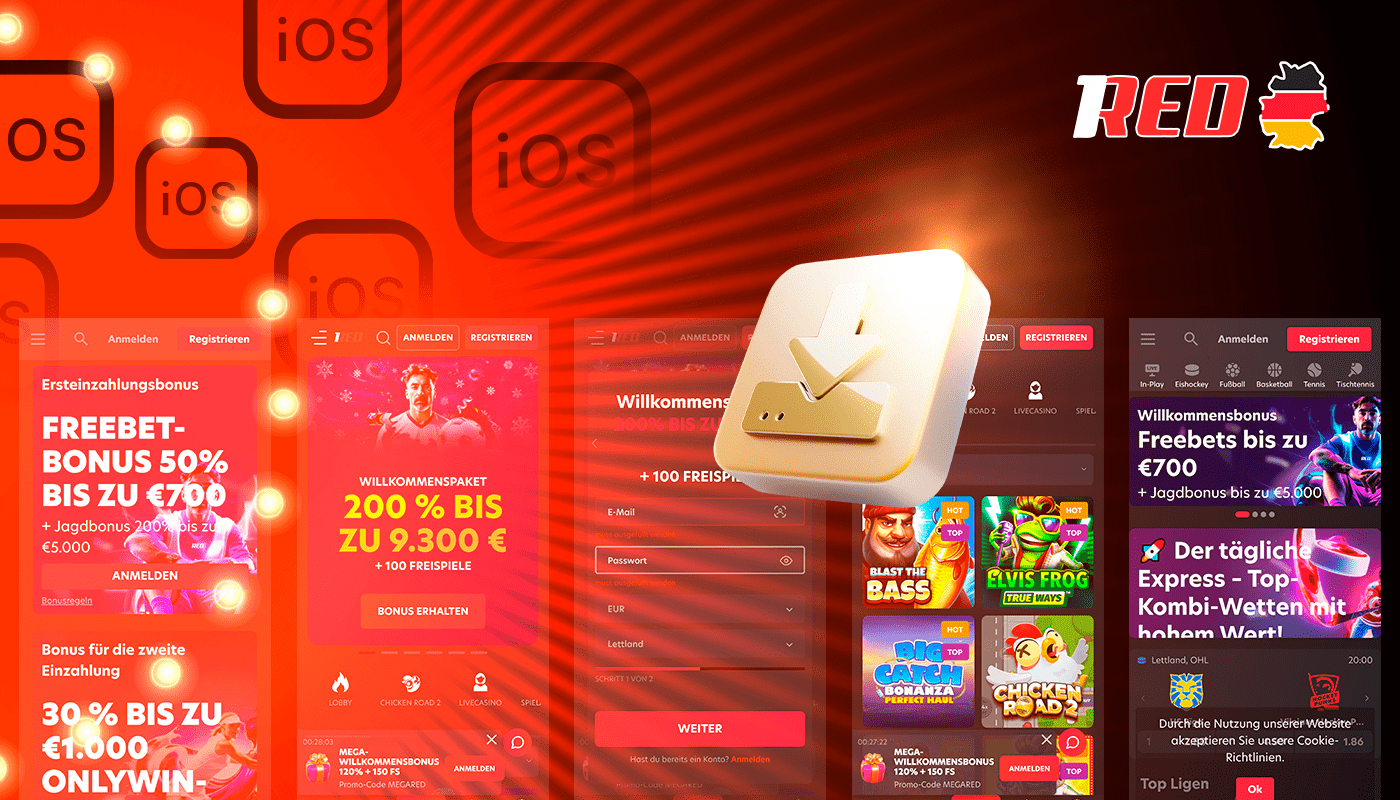 Download the 1red app for iOS